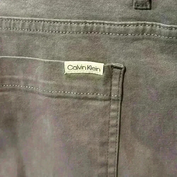 Calvin Klein NWT Gray Slim Fit Flex Waist Stretch 5 Pocket Denim Mens Jean 38W - Picture 8 of 15